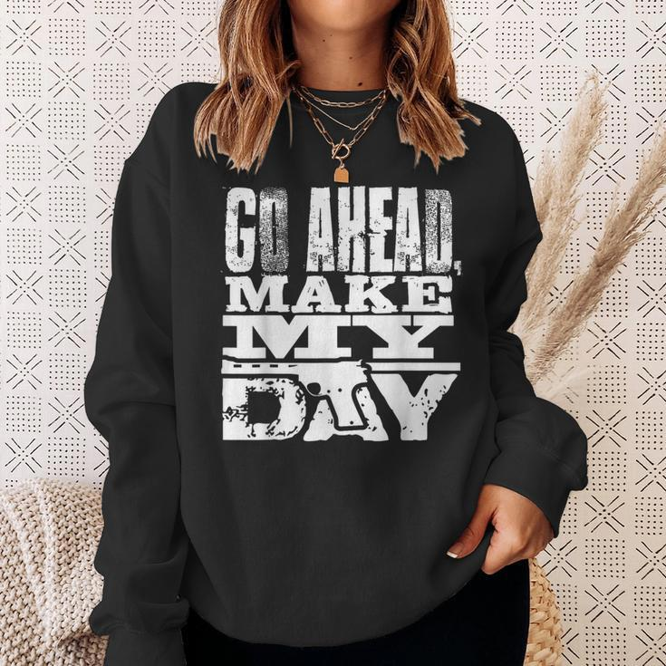 Vintage Go Ahead Make My Day 1983 American Sudden Impact Sweatshirt Gifts for Her