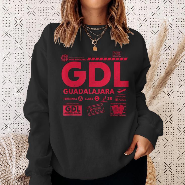 Vintage Guadalajara Gdl Airport Code Travel Day Retro Day Blue Sweatshirt Geschenke für Sie