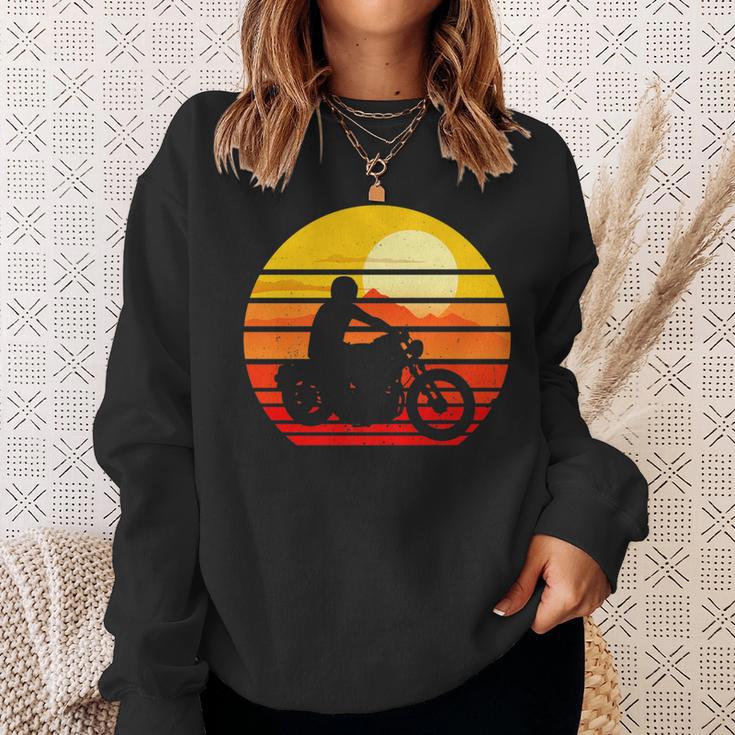 Vintage Motorcycle Riding Bike Retro Motorbike Old Biker Sweatshirt Gifts for Her