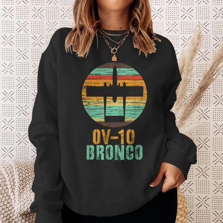Vintage Ov-10 Bronco Military Aviation Sweatshirt Gifts for Her