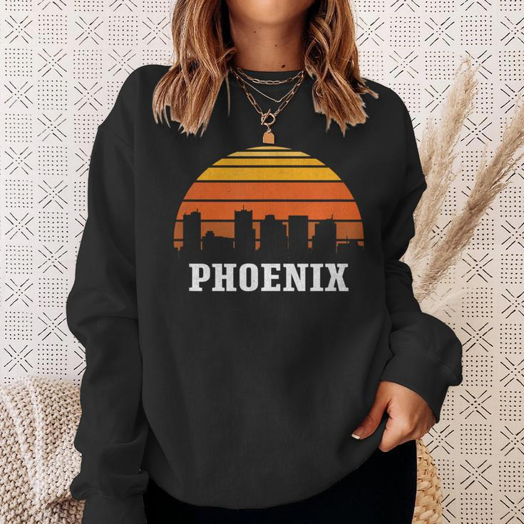 Vintage Phoenix Arizona Cityscape Retro Graphic Sweatshirt Gifts for Her