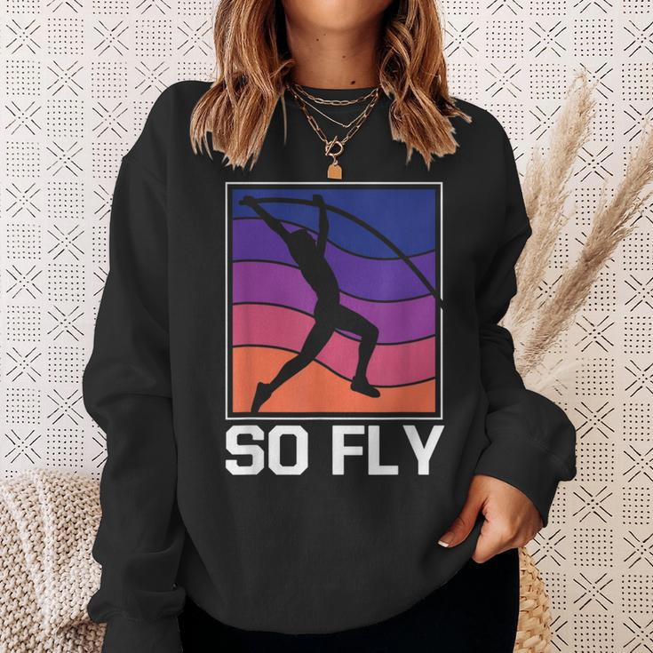 Vintage Pole Vault Retro Track And Field Sweatshirt Gifts for Her