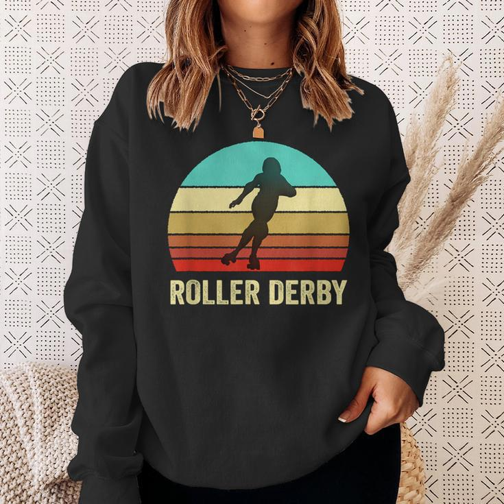 Vintage Retro Style Sunset Roller Derby Sweatshirt Gifts for Her