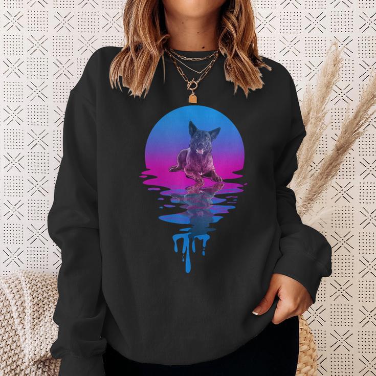 Vintage Retro Sunset Dutch Shepherd Sweatshirt Gifts for Her