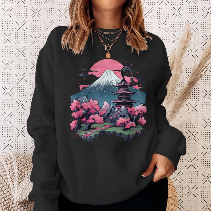 Vintage Sakura Garden Cherry Blossom Japanese Sweatshirt Geschenke für Sie