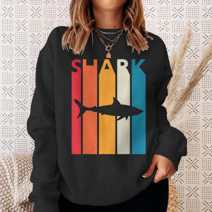 Vintage Shark Retro For Animal Lover Shark Sweatshirt Gifts for Her