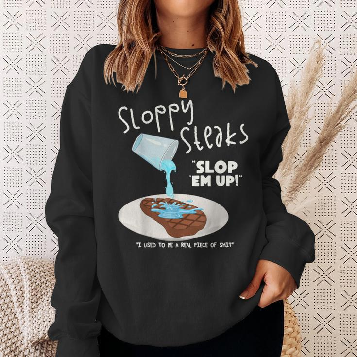 Vintage Sloppy Steaks I Think You Should Leave Sweatshirt Gifts for Her