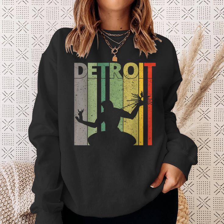 Vintage Spirit Of Detroit Retro Detroit Sweatshirt Gifts for Her