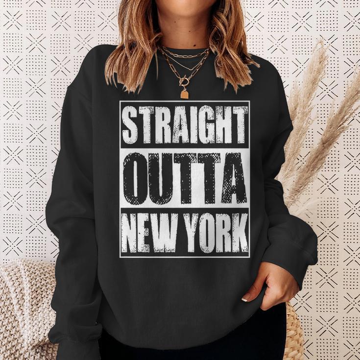 Vintage Straight Outta New York City Sweatshirt Gifts for Her