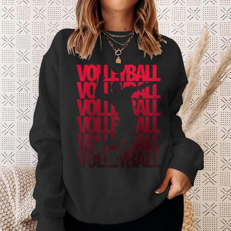Vintage Volleyballer Evolution Beach Volleyball Player Sweatshirt Geschenke für Sie