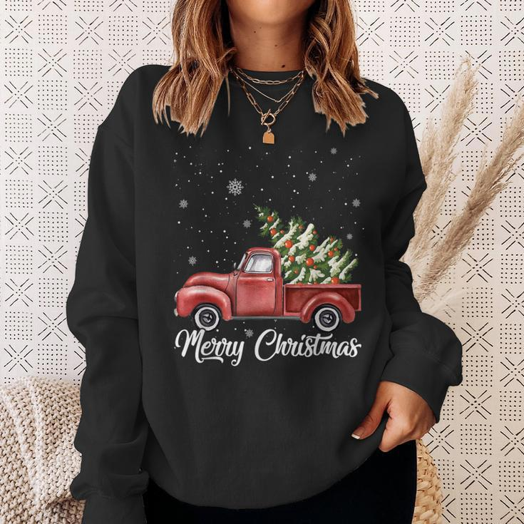 Vintage Wagon Christmas Tree On Car Xmas Vacation Sweatshirt Gifts for Her