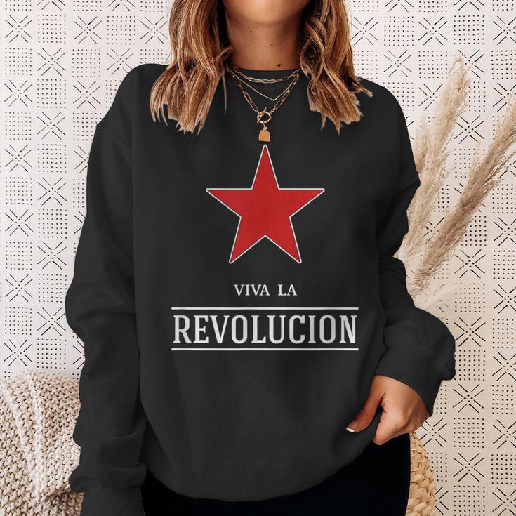 Viva La Revolucion Red Star Es Lebe Die Revolution Sweatshirt Geschenke für Sie