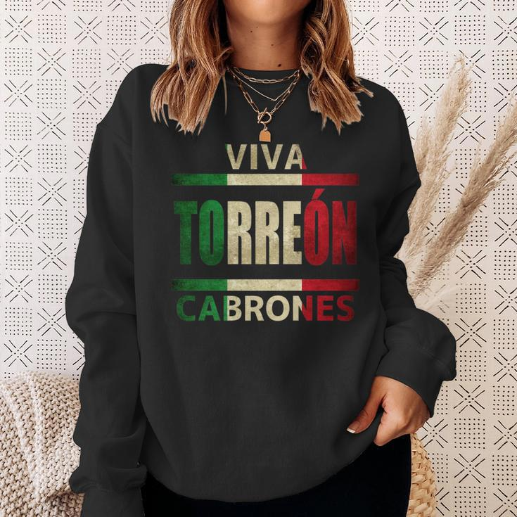 Viva Torreon Cabrones Mexico Coahuila Mexican Flag Sweatshirt Gifts for Her
