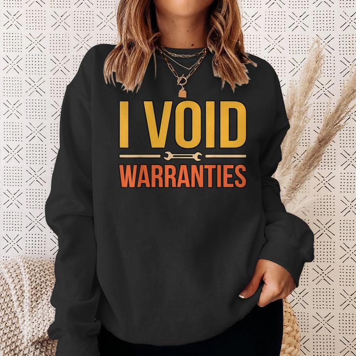 I Void Warranties Car Mechanic Auto Mechanics Work Graphic Sweatshirt Gifts for Her