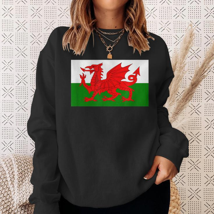 Wales Cymru 2021 Flag Love Soccer Football Fans Or Support Sweatshirt Gifts for Her