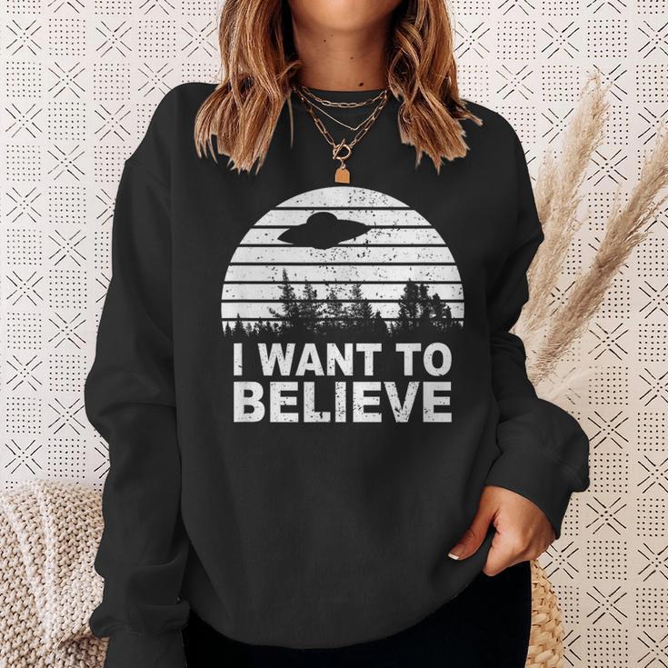 I Want To Believe I Aliens Ufo Roswell Alien Sweatshirt Geschenke für Sie