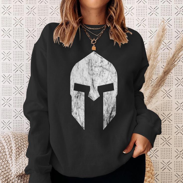 Warrior Spartan Helmet Sparta Soldiers Gladiator Leonidas Sweatshirt Gifts for Her