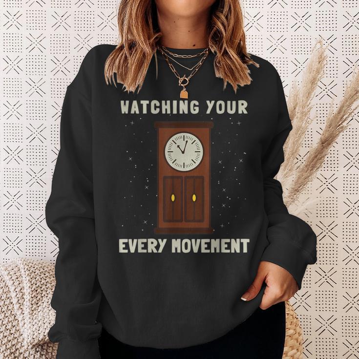 Watch Collector Watchmaker And Horologist Grandfather Clock Sweatshirt Gifts for Her