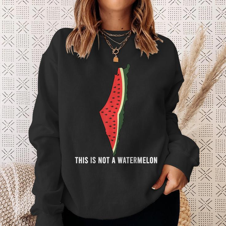 Watermelon 'This Is Not A Watermelon' Palestine Collection Sweatshirt Gifts for Her