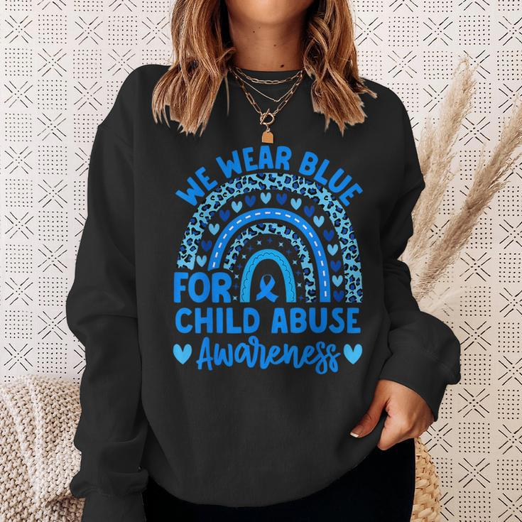 We Wear Blue Child Abuse Prevention Child Abuse Awareness Sweatshirt Gifts for Her