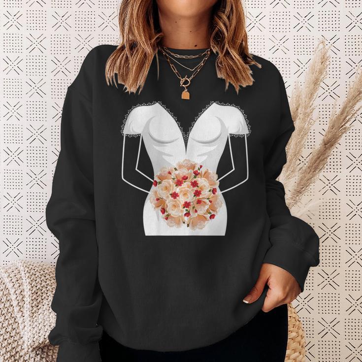 Wedding Dress Simple Marriage Bridal Shower Sweatshirt Gifts for Her