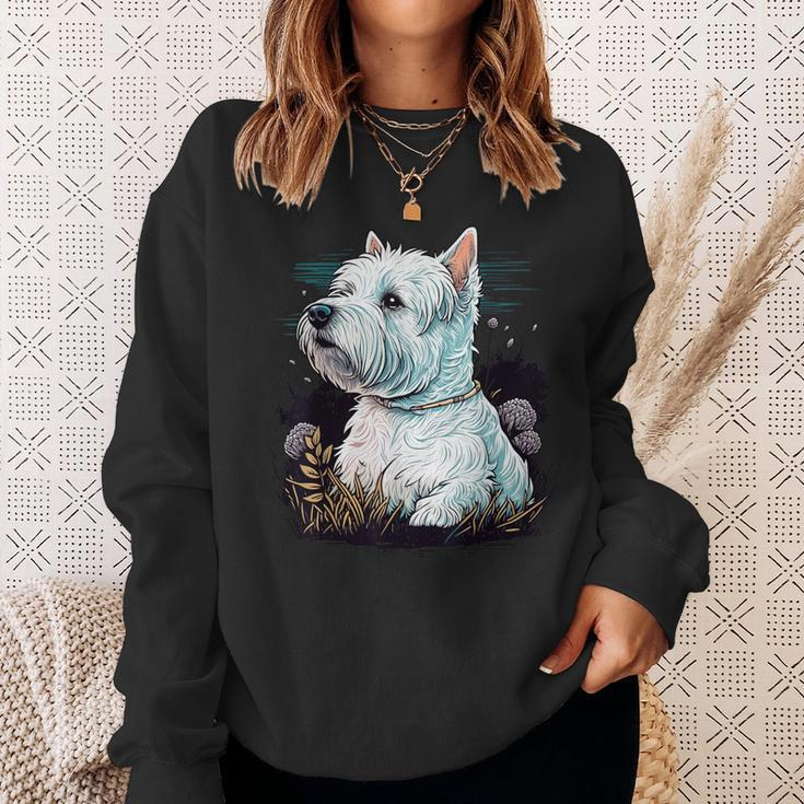 West Highland Terrier Dog On Westie Lover Sweatshirt Geschenke für Sie
