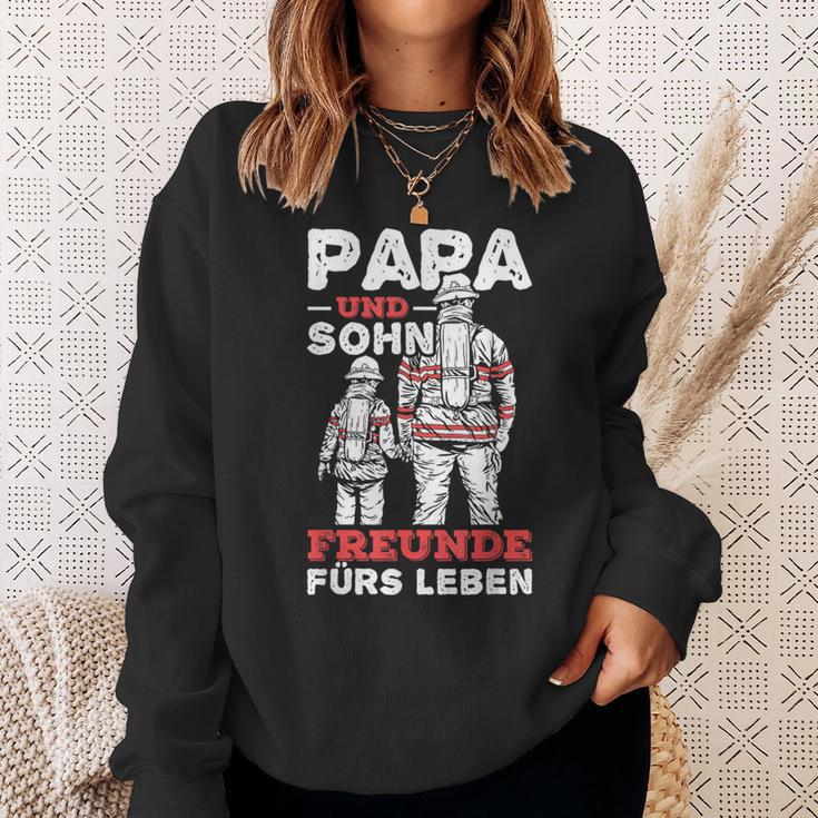 Wie Der Fater So Der Sohn Feuerwehr Papa Und Son Sweatshirt Geschenke für Sie