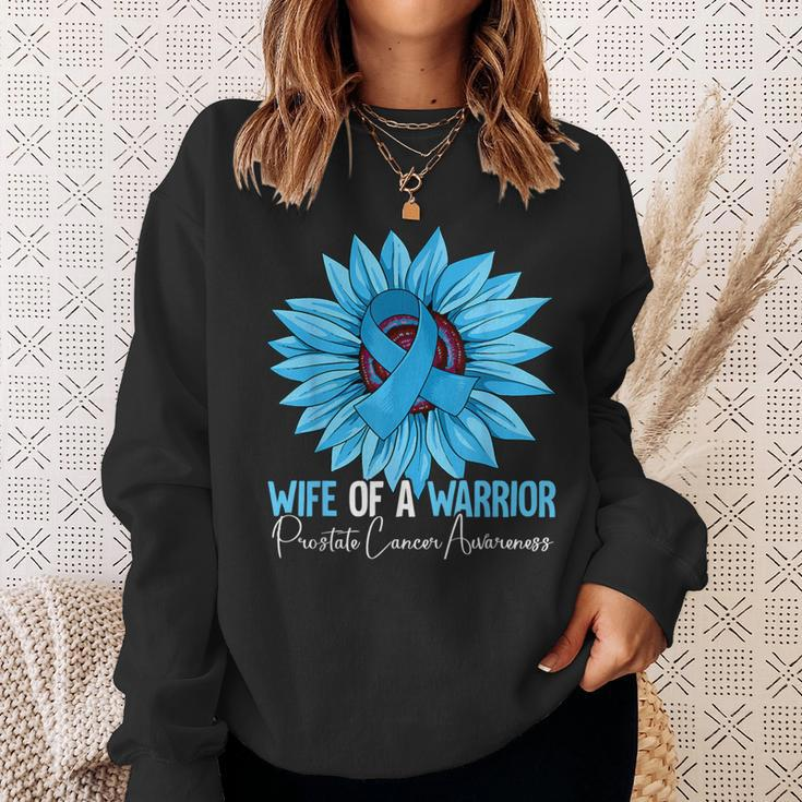 Wife Of A Warrior Prostate Cancer Awareness Sweatshirt Gifts for Her
