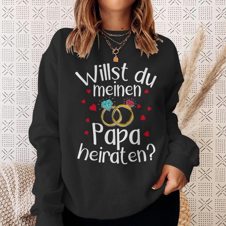 Willst Du Meinen Papa Marrieaten Wedding Marriage Proposal Sweatshirt Geschenke für Sie