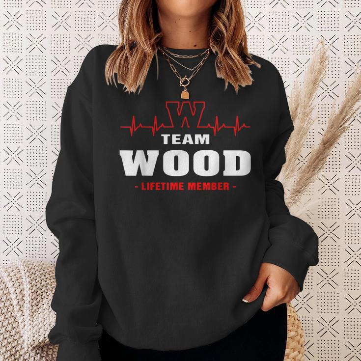 Wood Surname Family Last Name Team Wood Lifetime Member Sweatshirt Gifts for Her