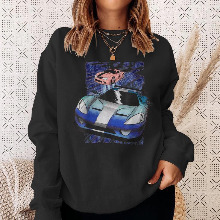 World Of Hot Car Wheels & Hot Car Rims Race Car Graphic Sweatshirt Gifts for Her