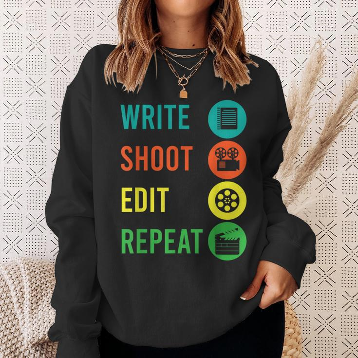 Write Shoot Edit Repeat Director Movie Tv Show Producer Sweatshirt Gifts for Her