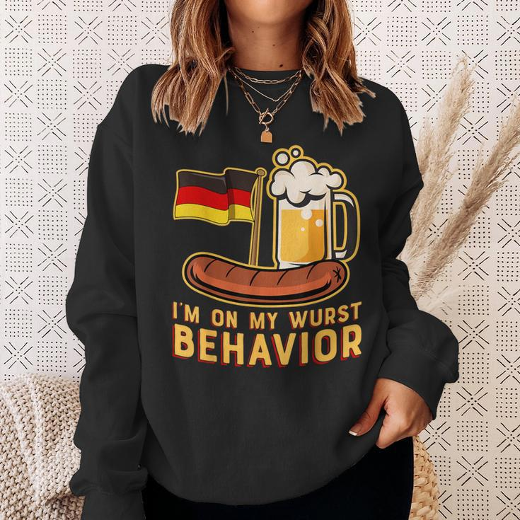 Wurst Behavior German Oktoberfest Beer Sweatshirt Gifts for Her