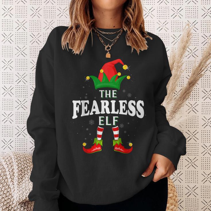 Xmas Fearless Elf Family Matching Christmas Pajama Sweatshirt Gifts for Her