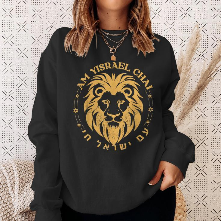 Am Yisrael Chai Lion Of Zion Sweatshirt Gifts for Her