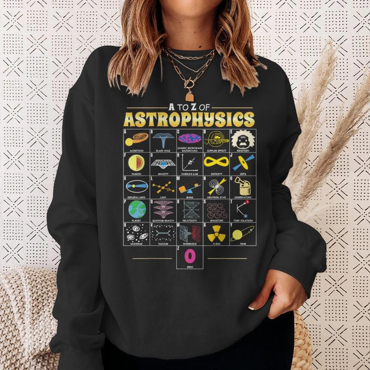 A To Z Of Astrophysics Science Math Chemistry Physics Sweatshirt Gifts for Her