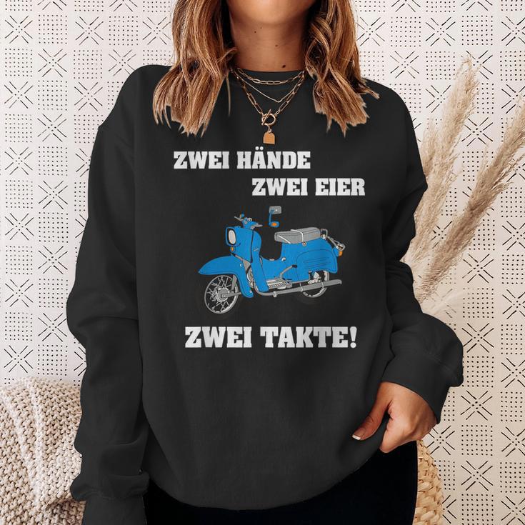 Zwei Hände Zwei Eier Zwei Takte Simsonfahrer Schwalbe Sweatshirt Geschenke für Sie