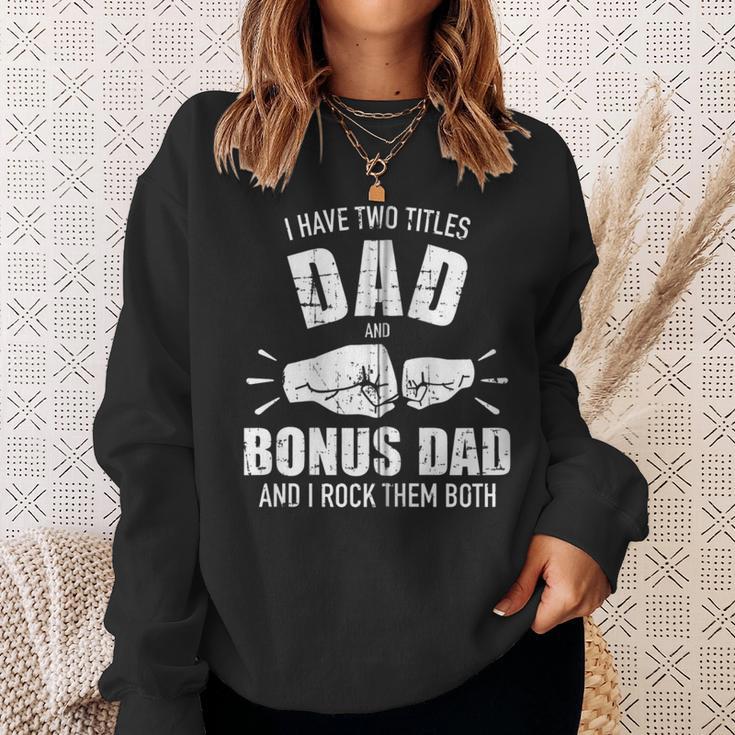 Zwei Titelater Und Bonus Papa Und Rocke Sie Beide Fäuste Kapuzenjacke Sweatshirt Geschenke für Sie