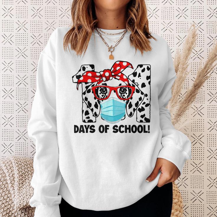 101 Days Of School Dalmatian Dog Face Mask 100Th Day School Sweatshirt Gifts for Her