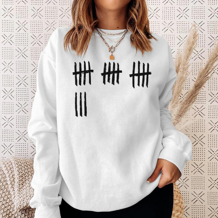 18Th Birthday Outfit 18 Years Old Tally Marks Anniversary Sweatshirt Gifts for Her