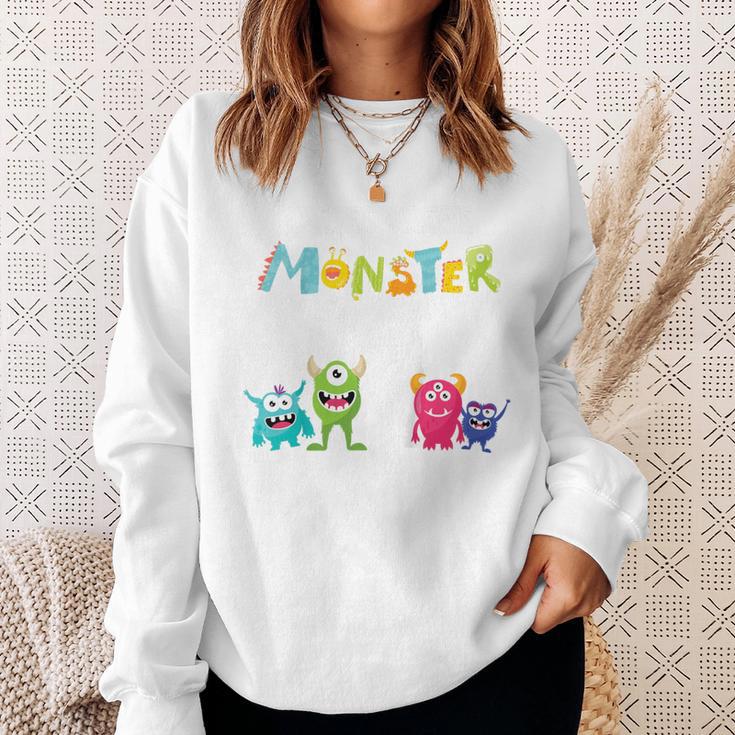 4. Geburtstag Sweatshirt, Ich Bin Schon 4 Jahre Monster Motiv Geschenke für Sie