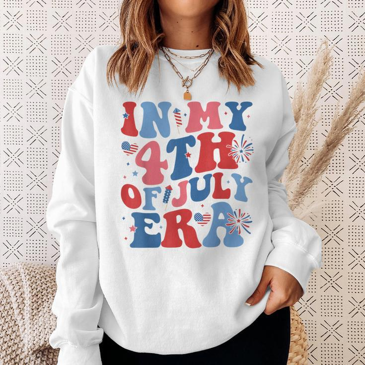 In My 4Th Of July Era Patriotic Usa American Flag Sweatshirt Gifts for Her