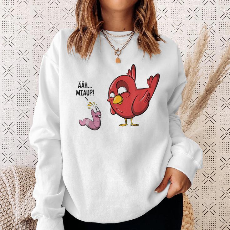 Äh Miau Bird And Wurm Fun Witz Gray S Sweatshirt Geschenke für Sie