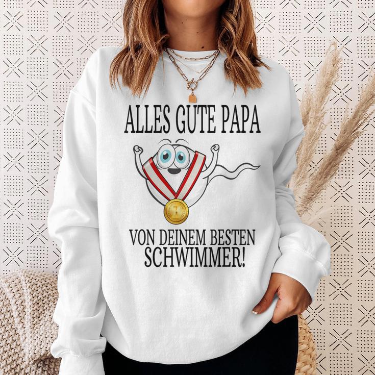 Alles Gute Papaon Deinem Besten Schwimmeratertag Sweatshirt Geschenke für Sie