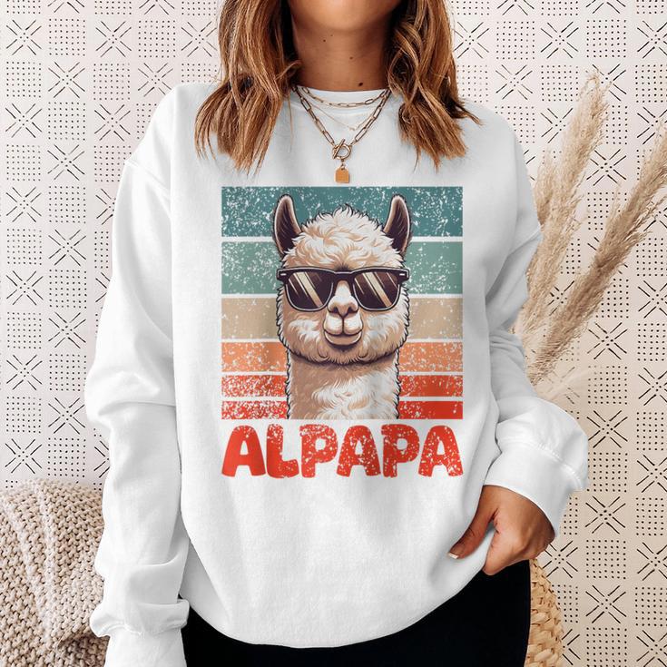 Alpapaatertag Bester Papa Alpaka Raglan Sweatshirt Geschenke für Sie