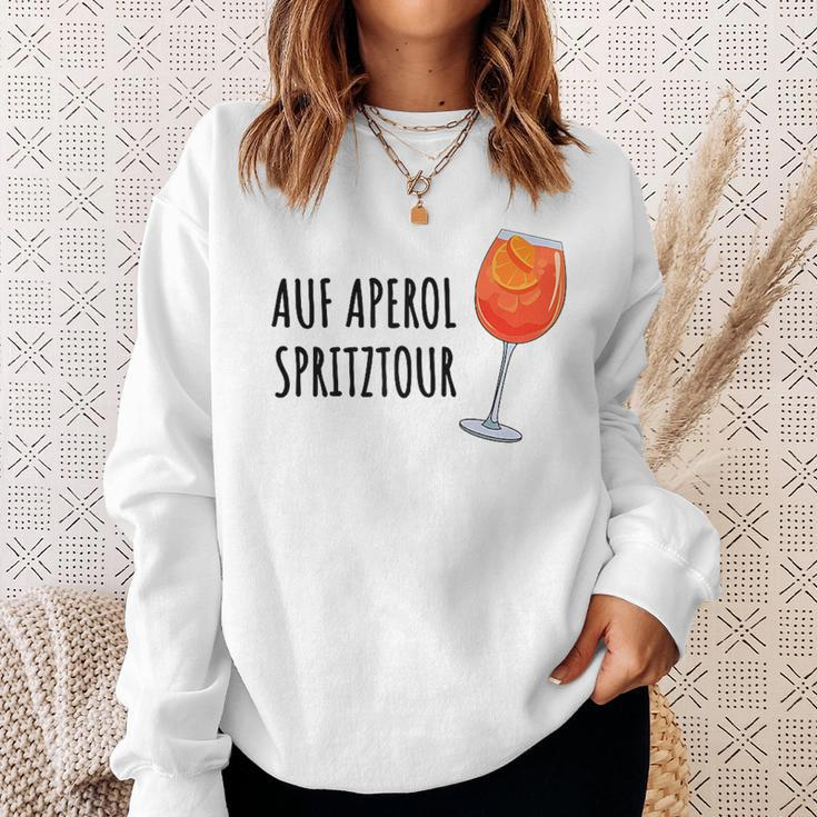 Aperol Bin Auf Aperol Spritztour German Language S Sweatshirt Geschenke für Sie