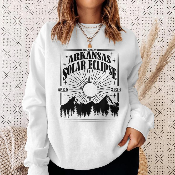 Arkansas Total Solar Eclipse 2024 Astrology Event Sweatshirt Gifts for Her