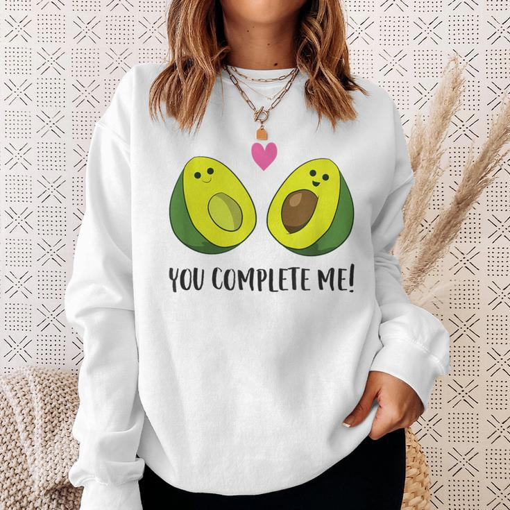 Avocado You Complete Me Vegan Partner Look Avocado Sweatshirt Geschenke für Sie