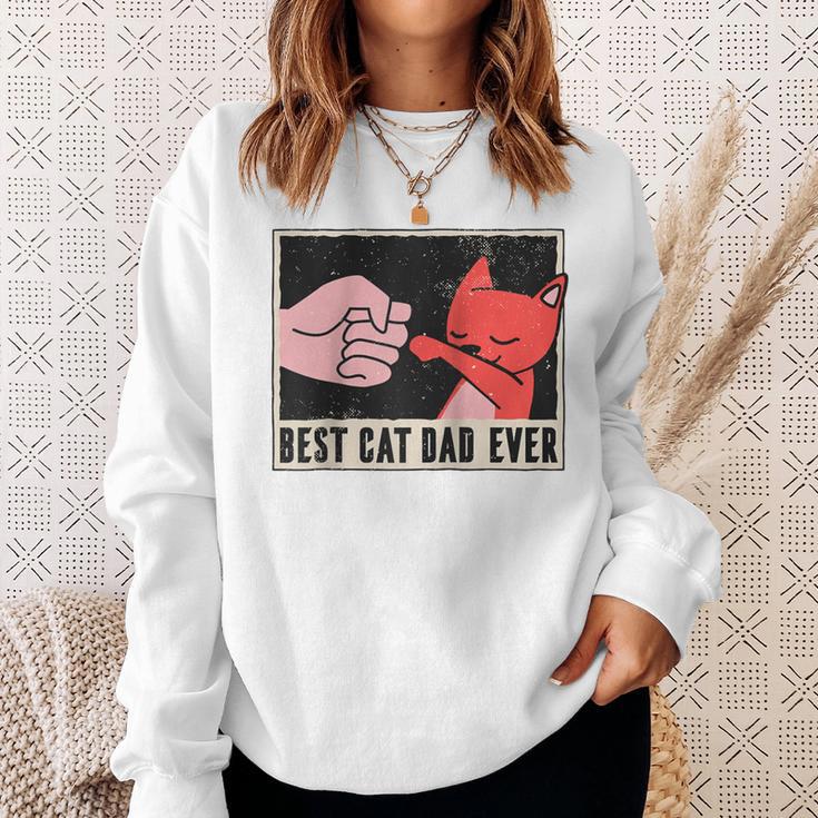 Bester Katzen Papa Tierliebe Raglan Sweatshirt Geschenke für Sie