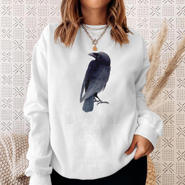 Bodega Bay Northern California Coast Crow Raven Lovers Sweatshirt Gifts for Her